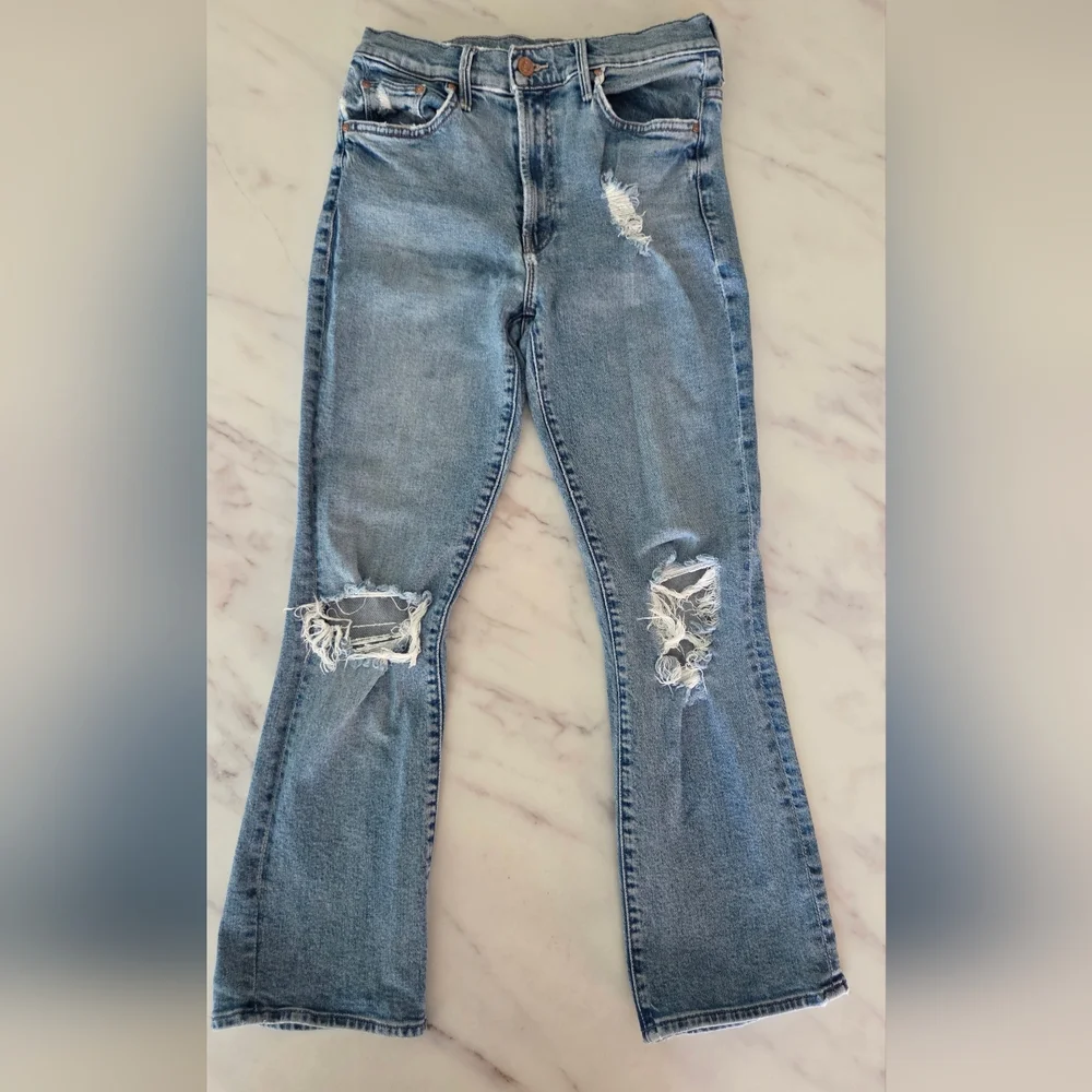 Mother The‎ Insider Ankle Denim Bloom And Doom Jeans - Picture 2 of 10